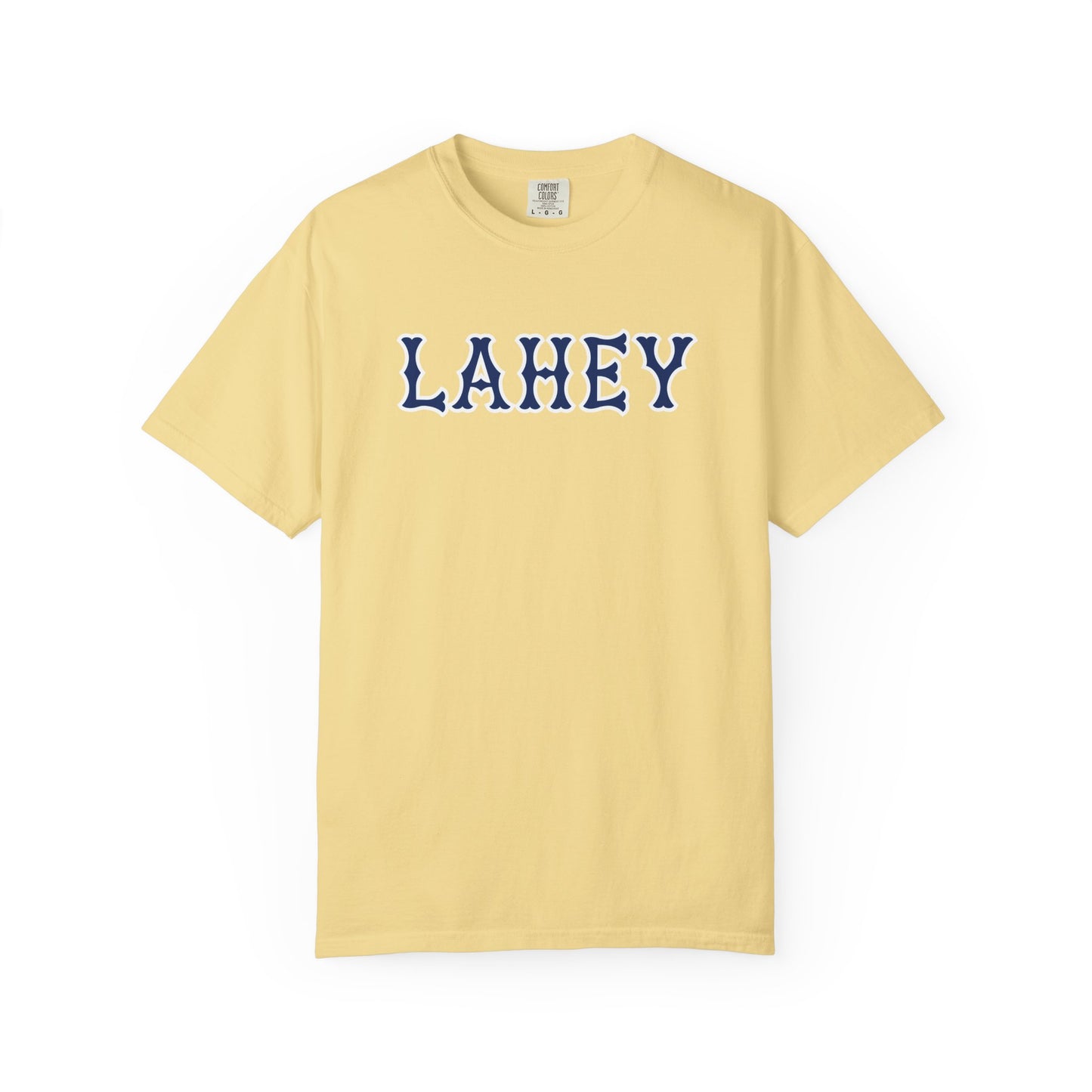 LAHEY NAVY SOX LETTERS TEE