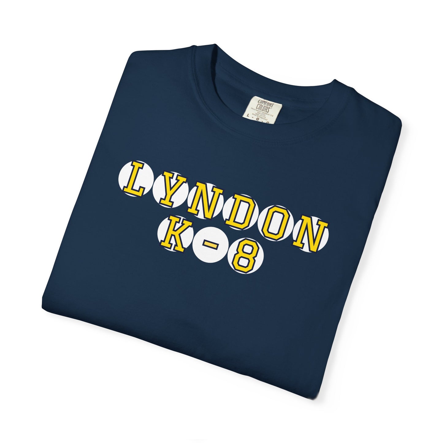 LYNDON K-8 YELLOW PLAYER LETTERS T-SHIRT
