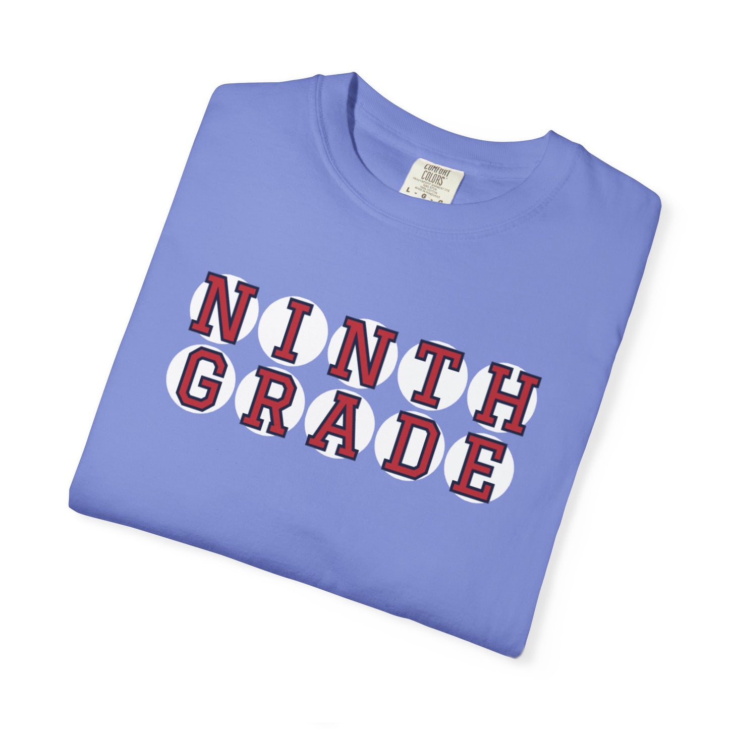 NINTH GRADE RED PLAYER LETTERS T-SHIRT