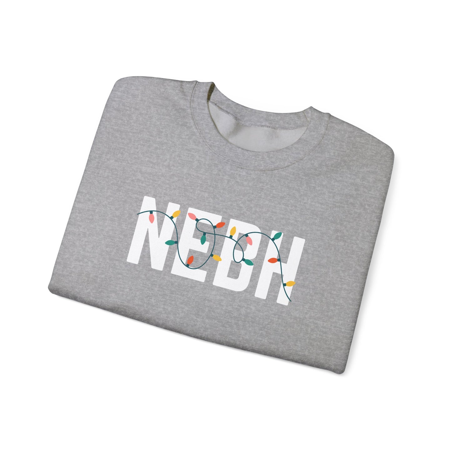 NEBH HOLIDAY LIGHTS HEAVY BLEND CREWNECK