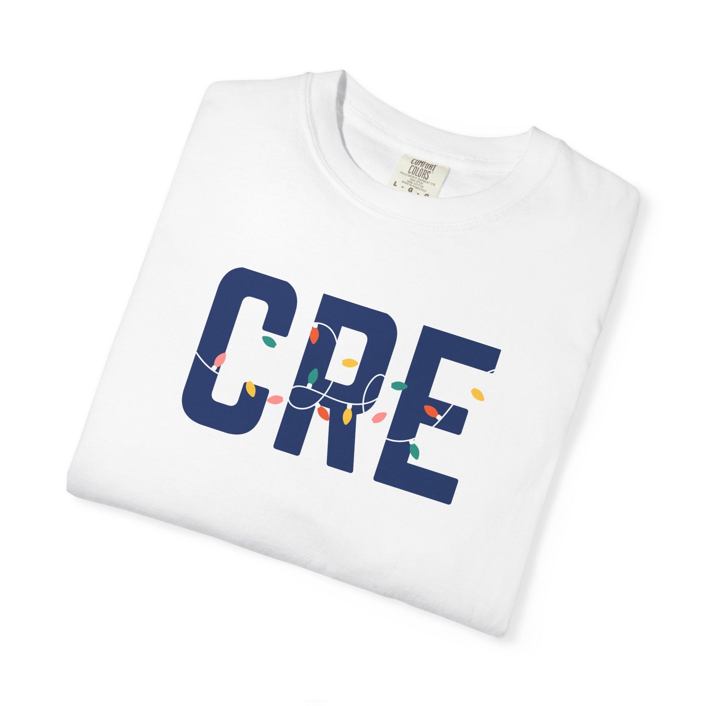 CRE HOLIDAY LIGHTS T-SHIRT - WHITE