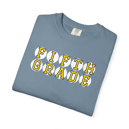 FIFTH GRADE YELLOW PLAYER LETTERS T-SHIRT