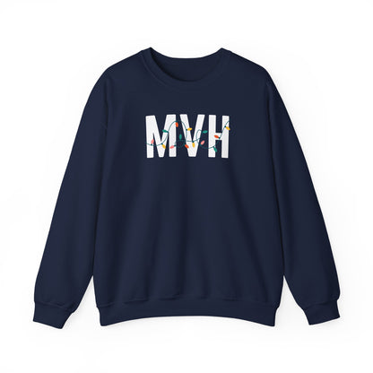 MVH HOLIDAY LIGHTS HEAVY BLEND CREWNECK