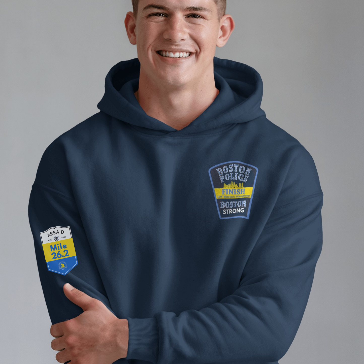 BPD AREA D BOSTON MARATHON HOODIE