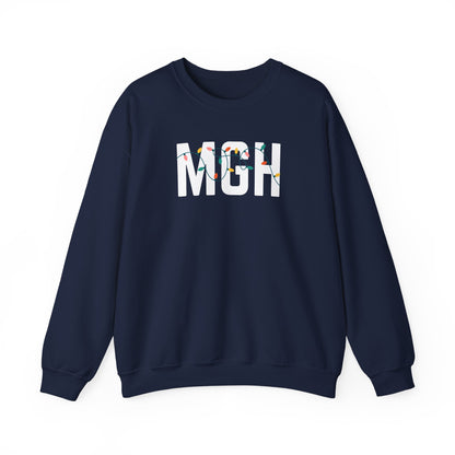 MGH HOLIDAY LIGHTS HEAVY BLEND CREWNECK