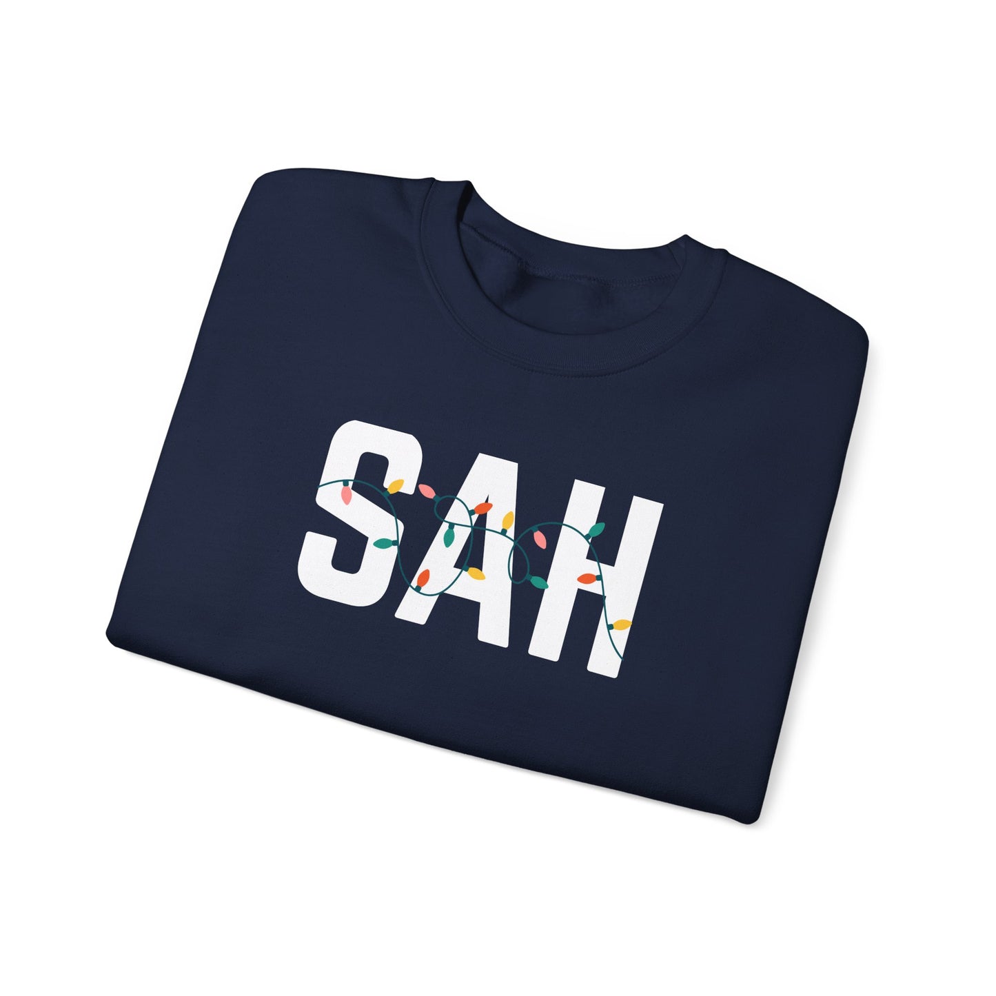 SAH HOLIDAY LIGHTS HEAVY BLEND CREWNECK