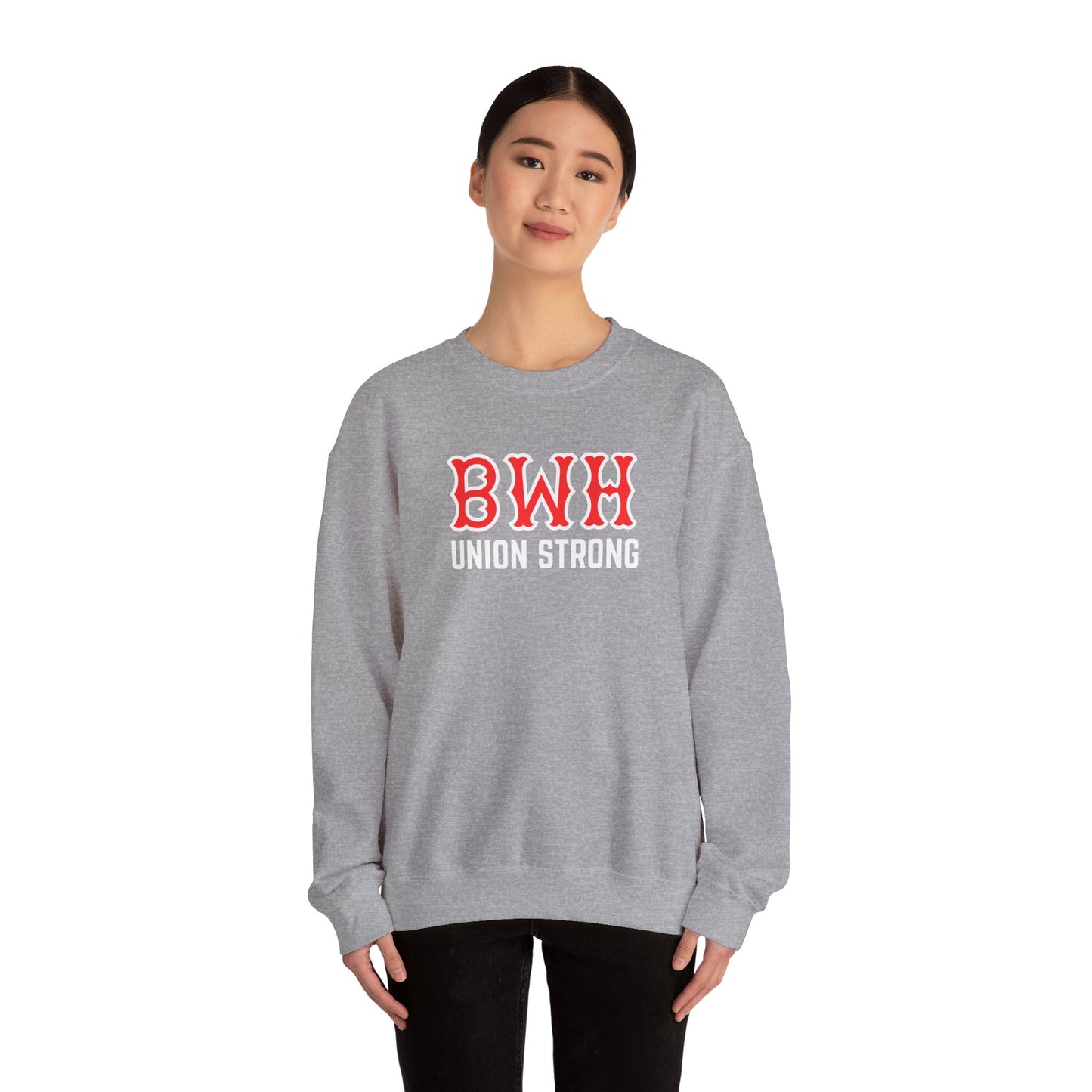 BWH UNION STRONG SOX LETTERS CREWNECK
