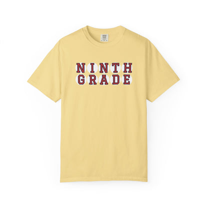 NINTH GRADE RED PLAYER LETTERS T-SHIRT