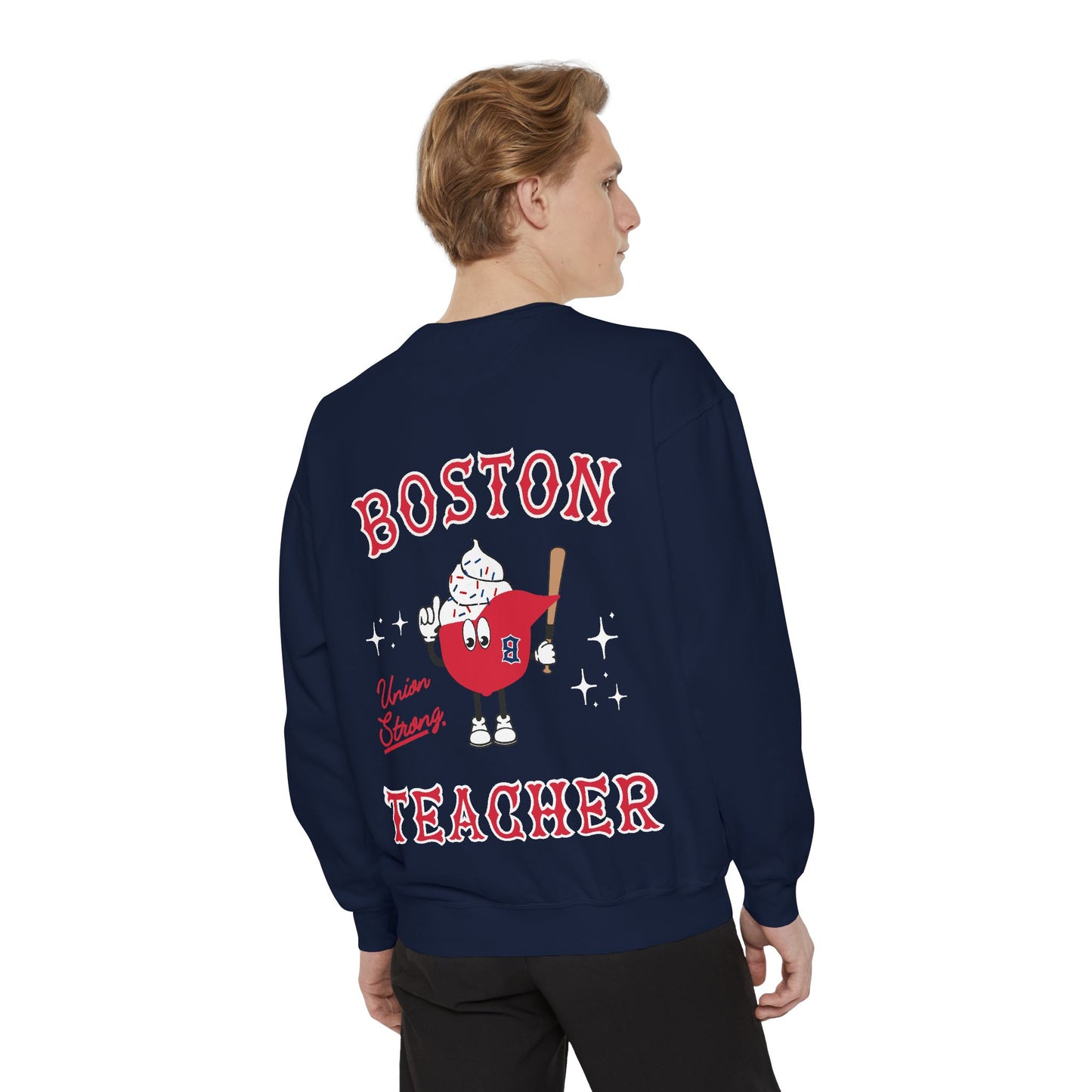BOSTON TEACHER ICE CREAM COMFORT COLORS CREWNECK