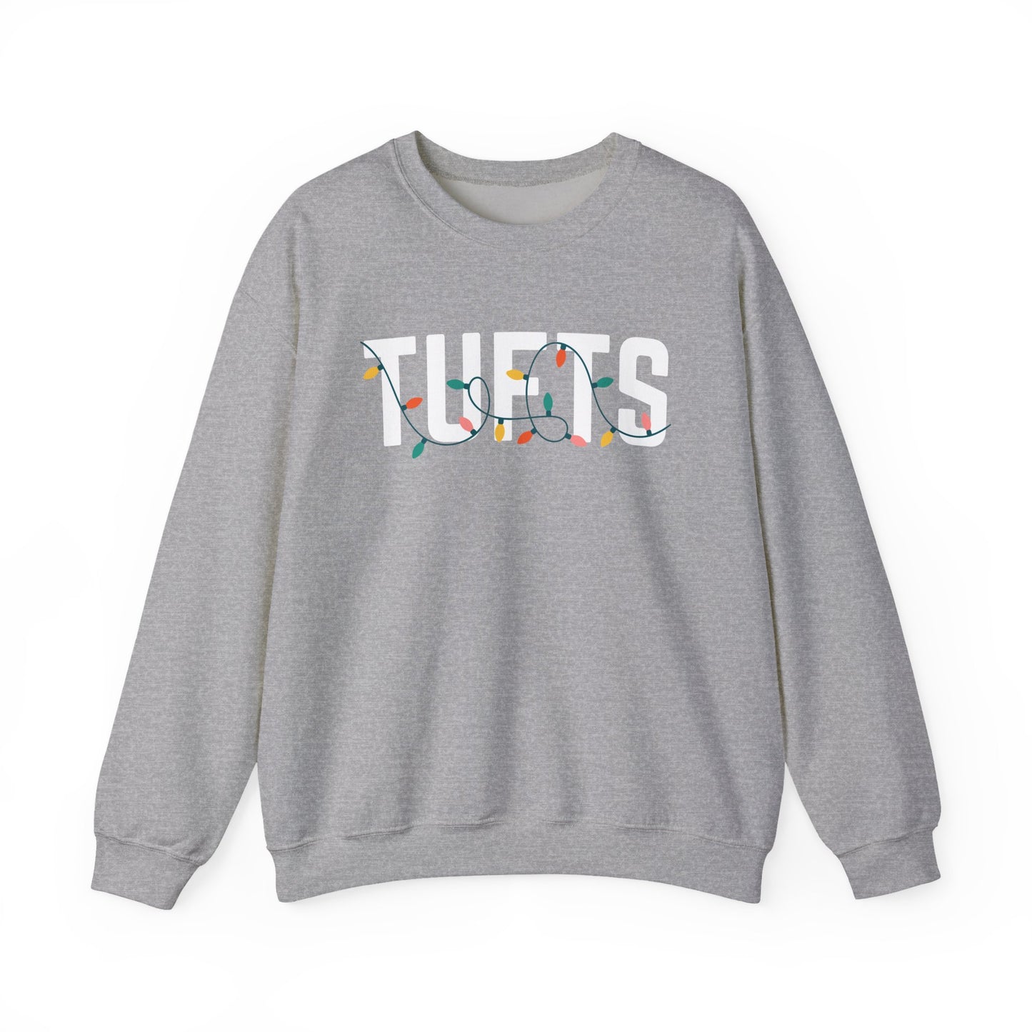 TUFTS HOLIDAY LIGHTS HEAVY BLEND CREWNECK