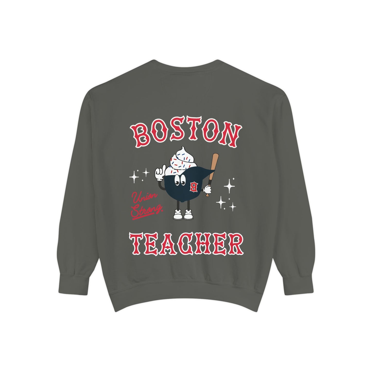 BOSTON TEACHER ICE CREAM COMFORT COLORS CREWNECK