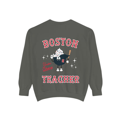 BOSTON TEACHER ICE CREAM COMFORT COLORS CREWNECK