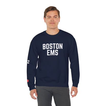 NAVY BOSTON EMS P2 HEAVY BLEND CREWNECK