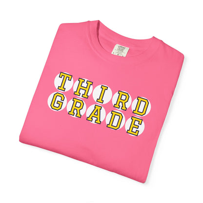 THIRD GRADE YELLOW PLAYER LETTERS T-SHIRT