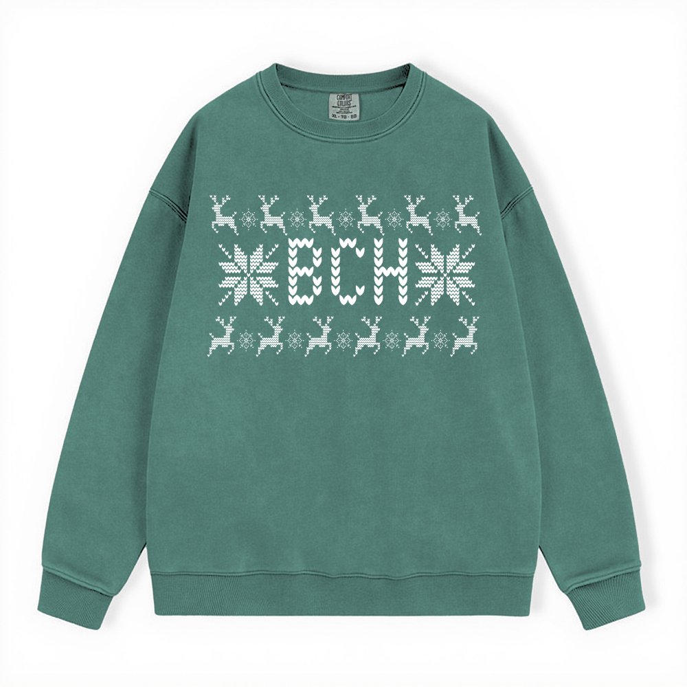 BCH UGLY SWEATER COMFORT COLORS CREWNECK