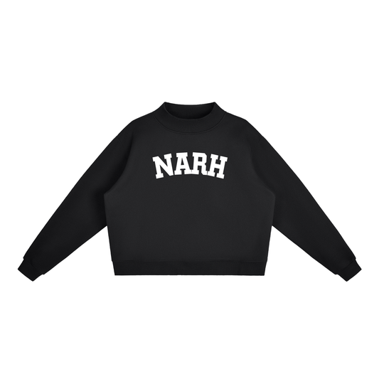 NARH BLOCK LETTER BLACK MOCK NECK
