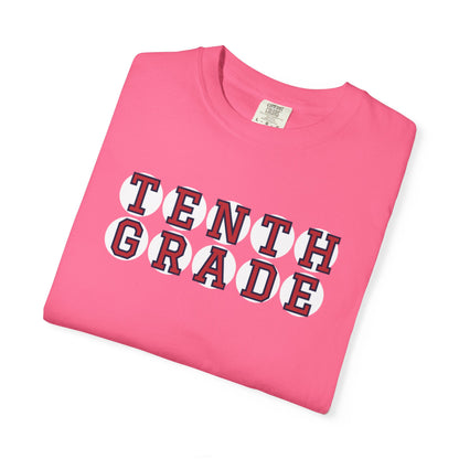 TENTH GRADE RED PLAYER LETTERS T-SHIRT