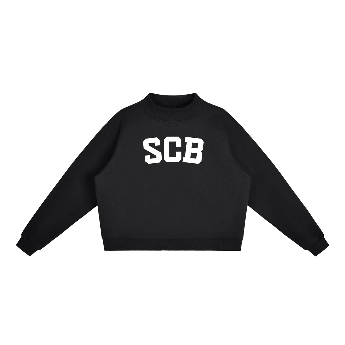 SCB BLOCK LETTER BLACK MOCK NECK