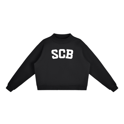 SCB BLOCK LETTER BLACK MOCK NECK