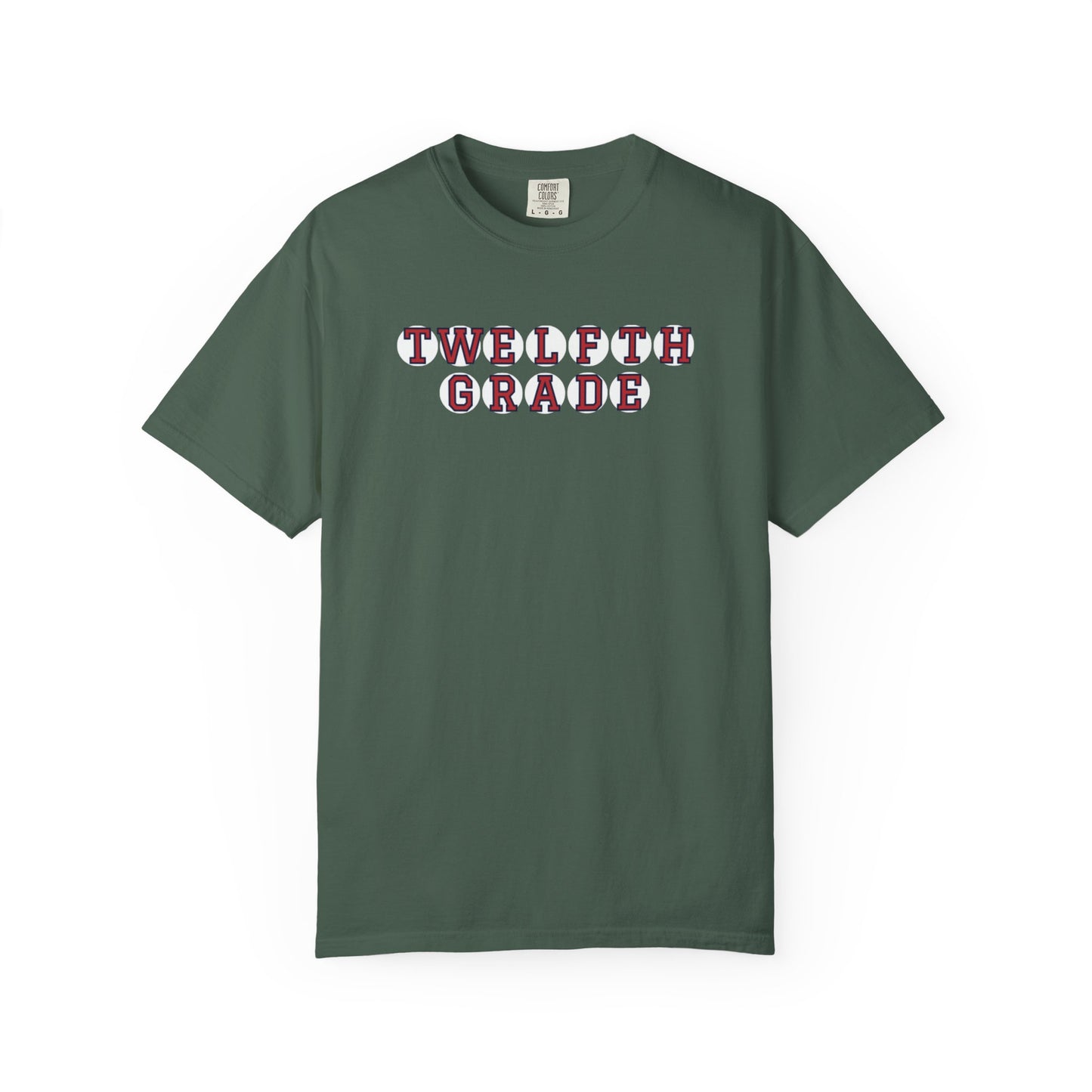 TWELFTH GRADE RED PLAYER LETTERS T-SHIRT