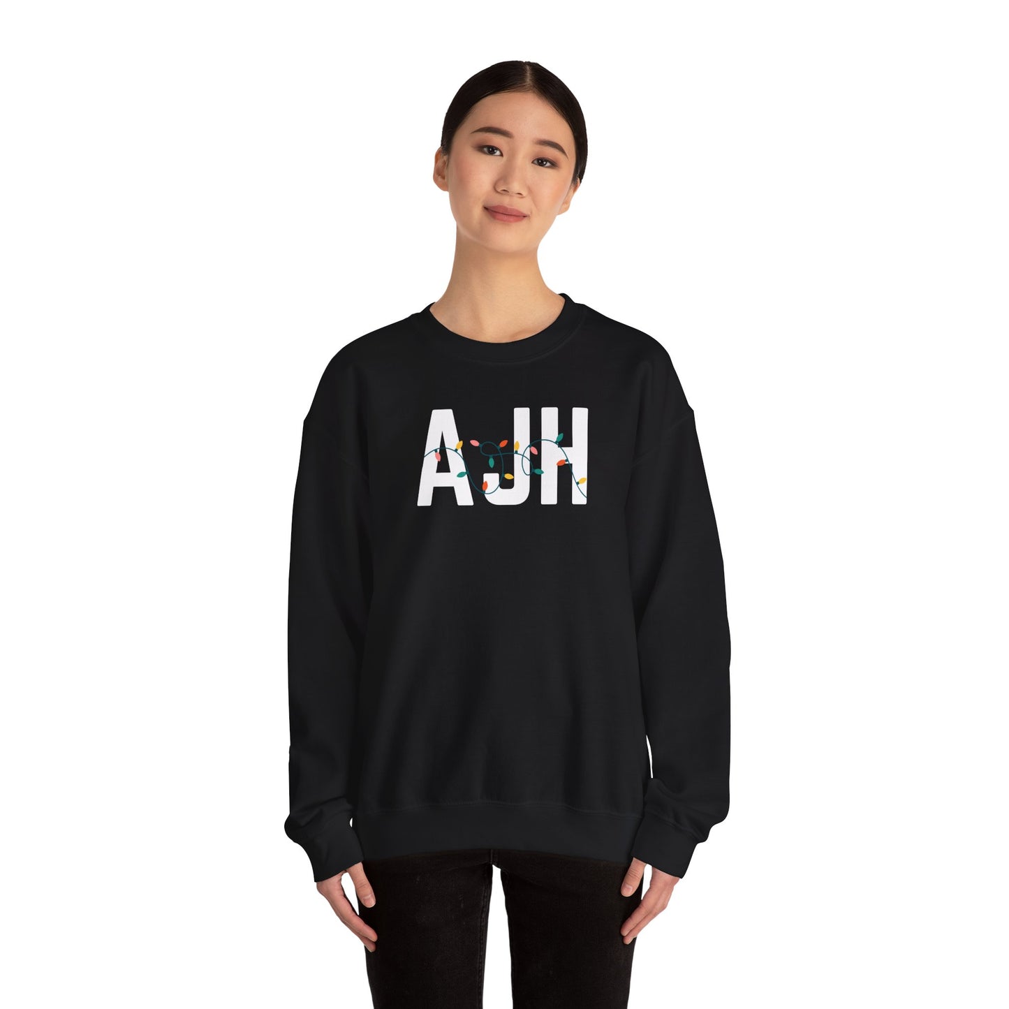 AJH HOLIDAY LIGHTS HEAVY BLEND CREWNECK
