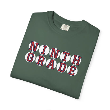 NINTH GRADE RED PLAYER LETTERS T-SHIRT