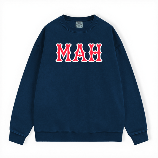MAH SOX LETTERS CREWNECK