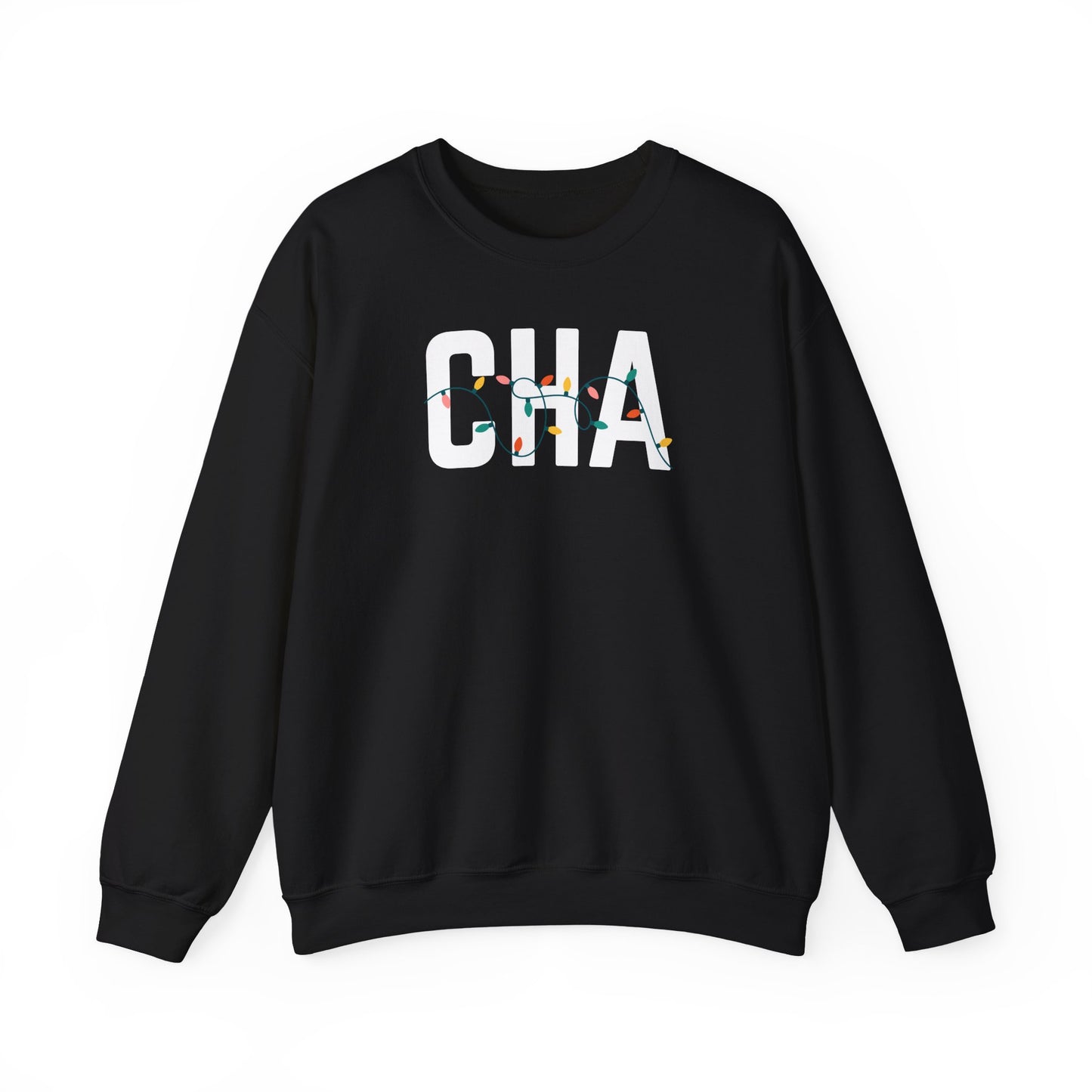 CHA HOLIDAY LIGHTS HEAVY BLEND CREWNECK