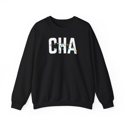 CHA HOLIDAY LIGHTS HEAVY BLEND CREWNECK