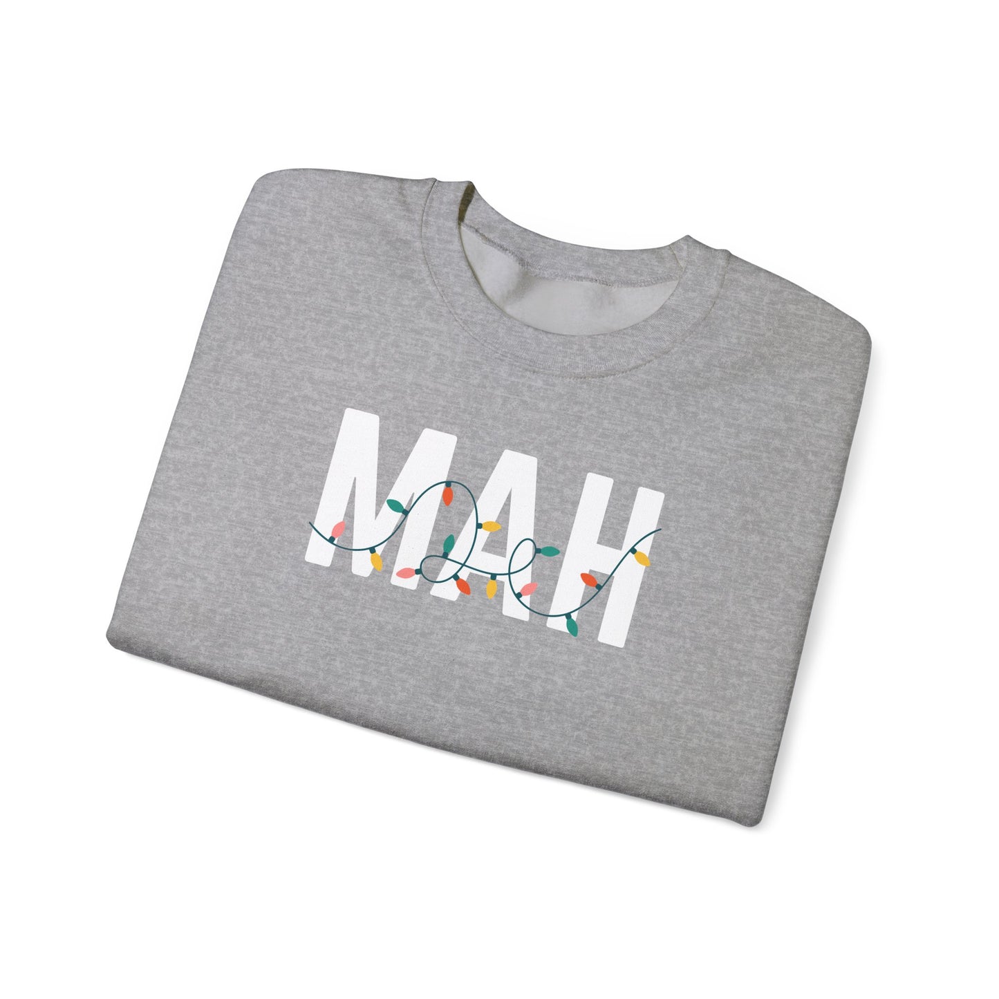 MAH HOLIDAY LIGHTS HEAVY BLEND CREWNECK