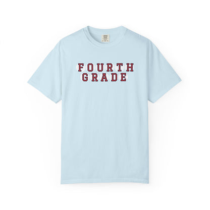 FOURTH GRADE RED PLAYER LETTERS T-SHIRT