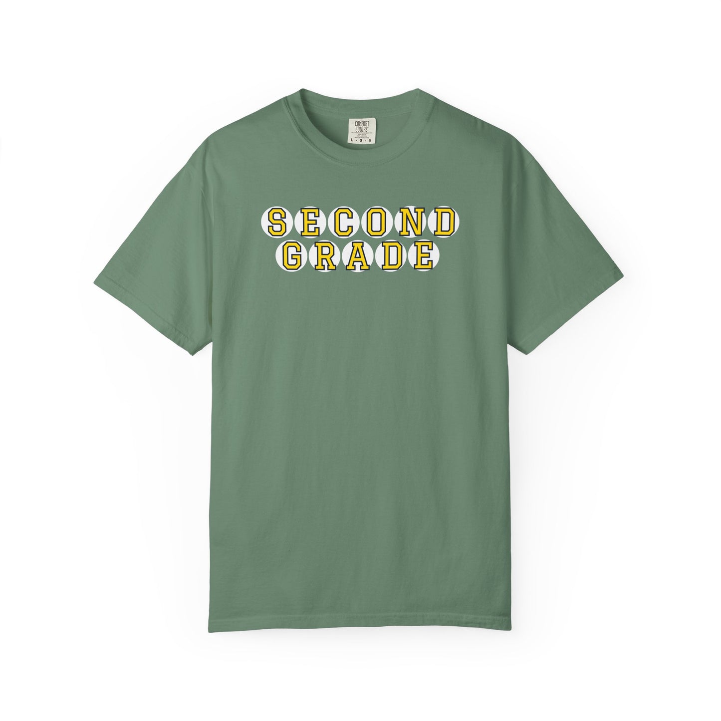SECOND GRADE. YELLOW PLAYER LETTERS T-SHIRT