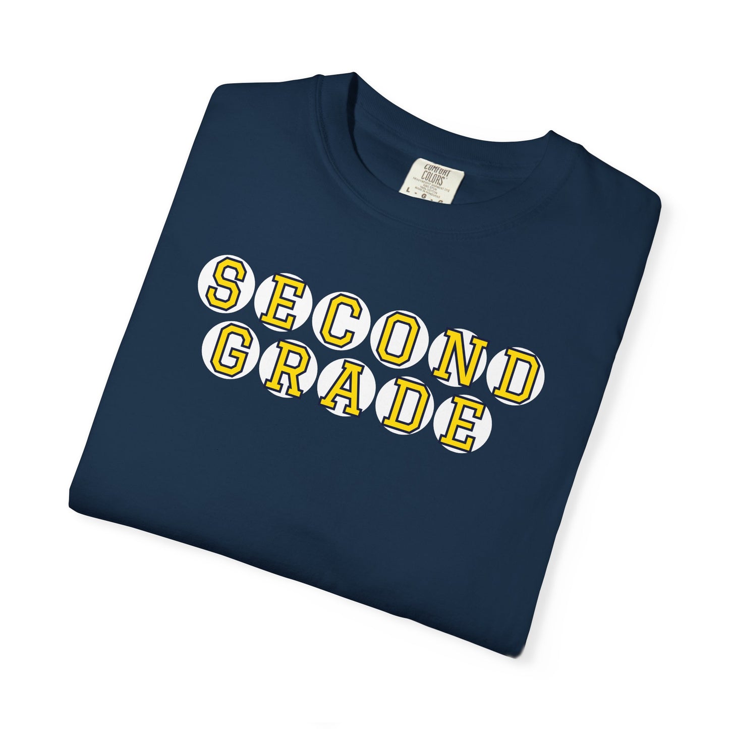 SECOND GRADE. YELLOW PLAYER LETTERS T-SHIRT