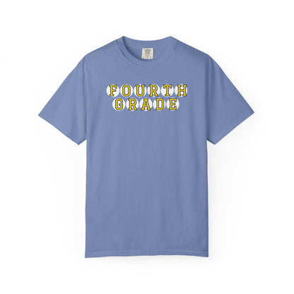 FOURTH GRADE. YELLOW PLAYER LETTERS T-SHIRT