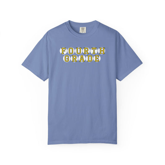 FOURTH GRADE. YELLOW PLAYER LETTERS T-SHIRT
