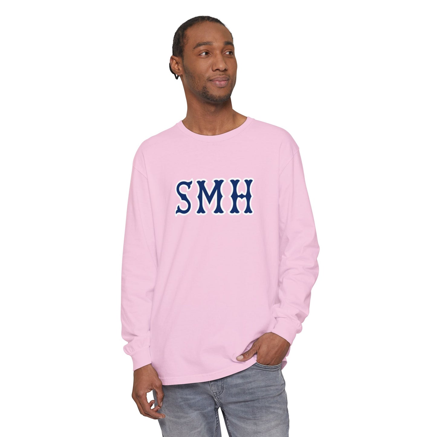 SMH NAVY SOX LETTERS LONG SLEEVE