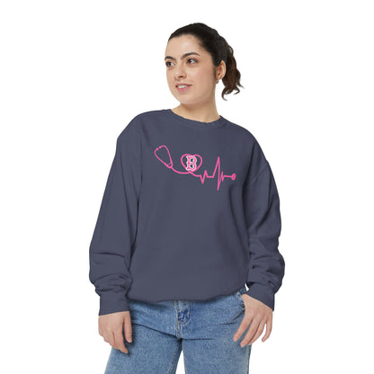 BOSTON PINK RIBBON CREW COMFORT COLORS CREWNECK