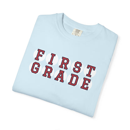 FIRST GRADE RED PLAYER LETTERS T-SHIRT