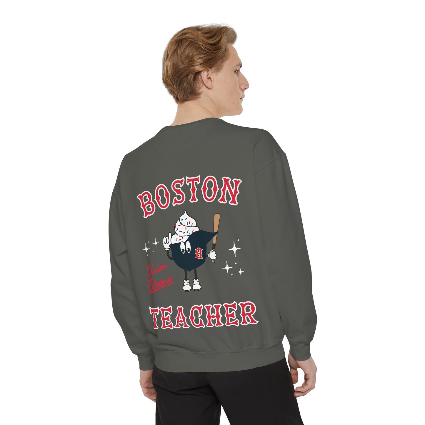 BOSTON TEACHER ICE CREAM COMFORT COLORS CREWNECK