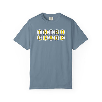 THIRD GRADE YELLOW PLAYER LETTERS T-SHIRT
