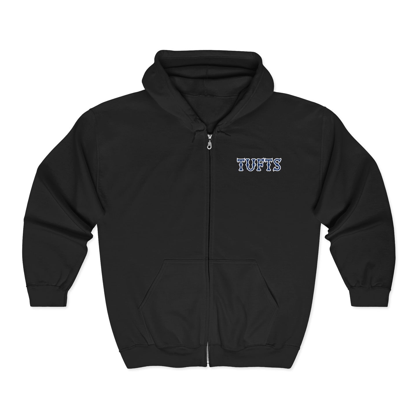 TUFTS NAVY SOX LETTERS HEAVY BLEND FULL ZIP HOODIE