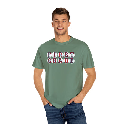 FIRST GRADE RED PLAYER LETTERS T-SHIRT