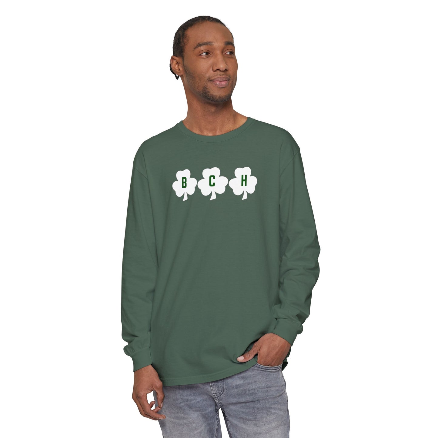 GREEN BCH SHAMROCK LONG SLEEVE
