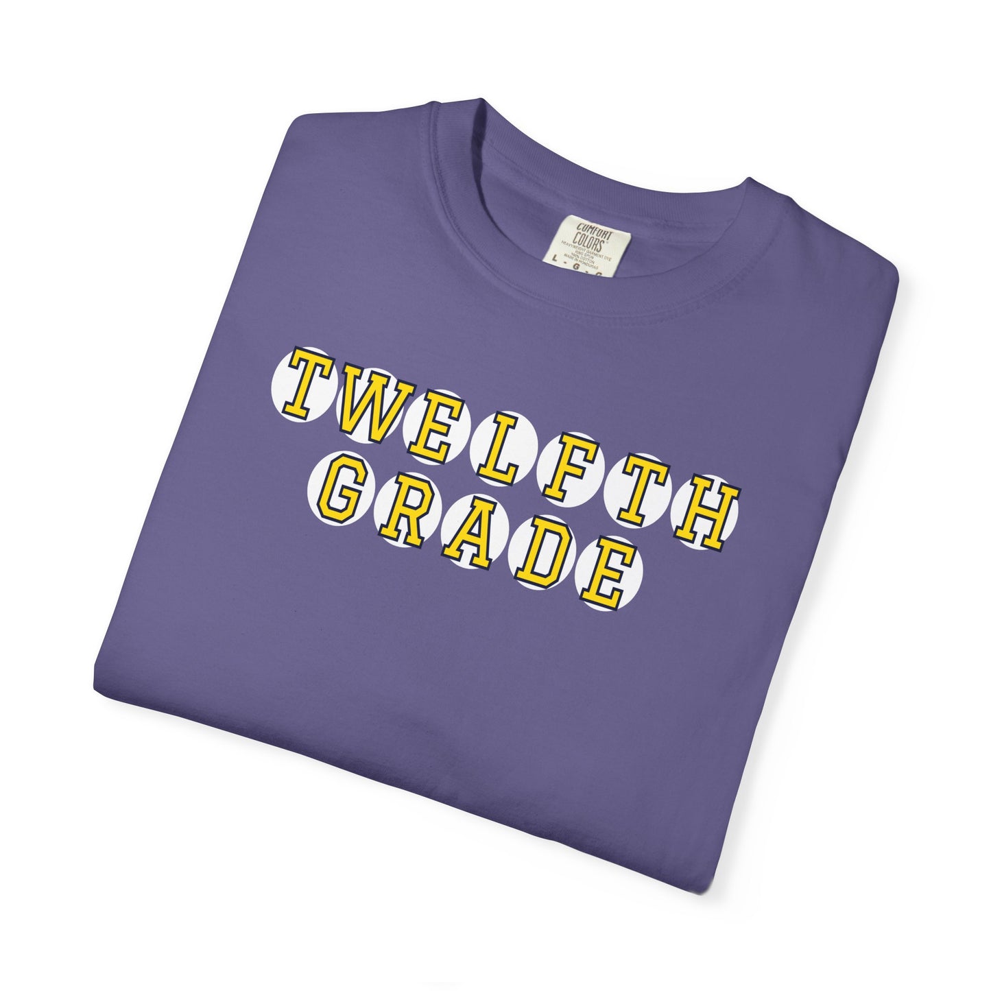 TWELFTH GRADE YELLOW PLAYER LETTERS T-SHIRT