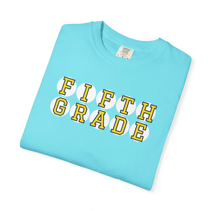 FIFTH GRADE YELLOW PLAYER LETTERS T-SHIRT