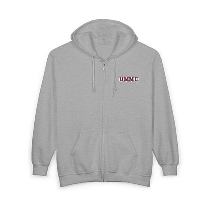 UMMC RETIRED SOX LETTERS HEAVY BLEND FULL ZIP CREWNECK