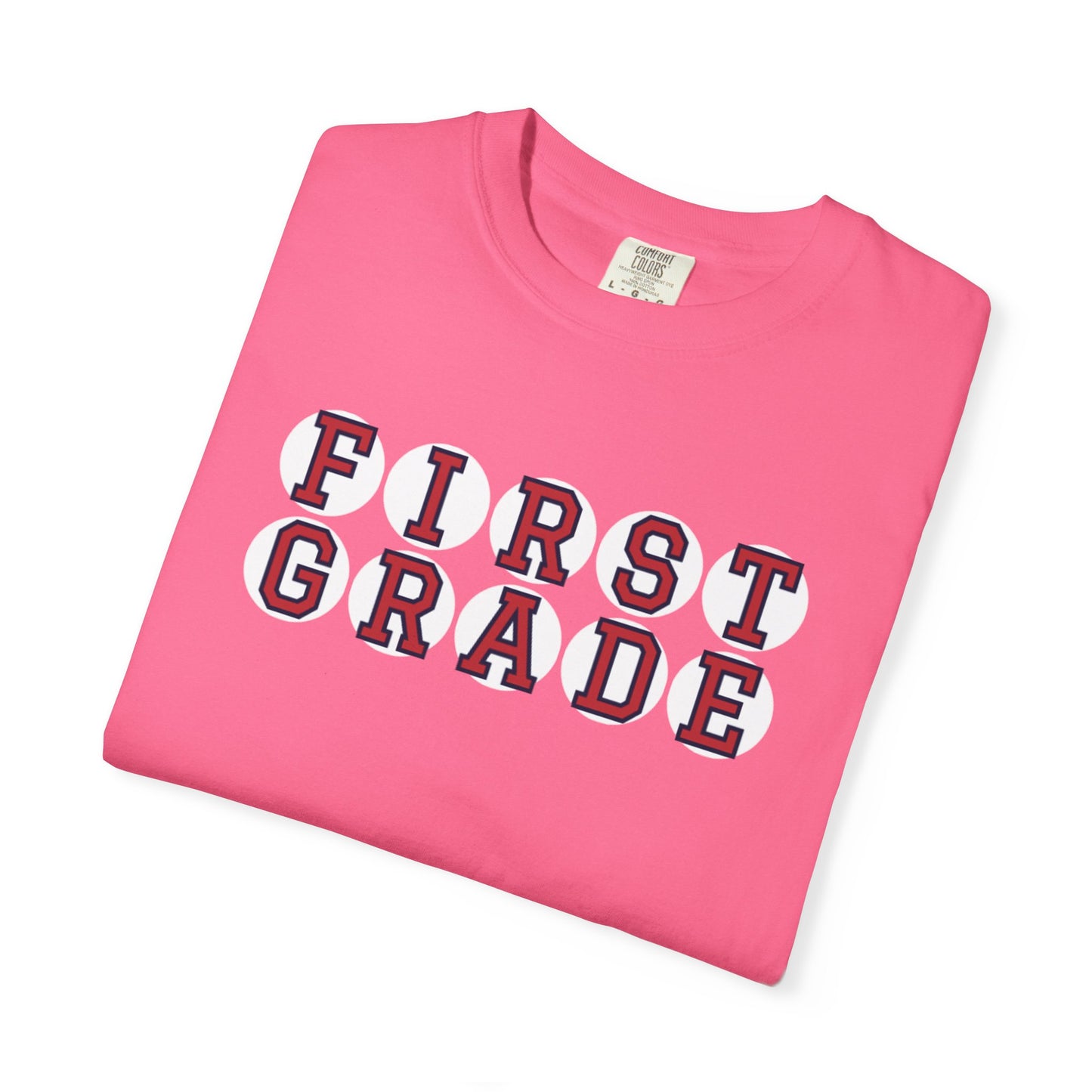 FIRST GRADE RED PLAYER LETTERS T-SHIRT