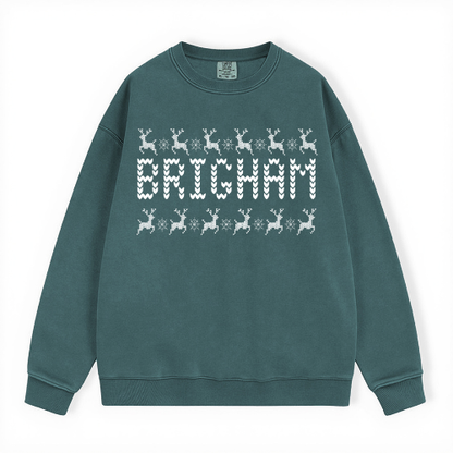 BRIGHAM UGLY SWEATER COMFORT COLORS CREWNECK