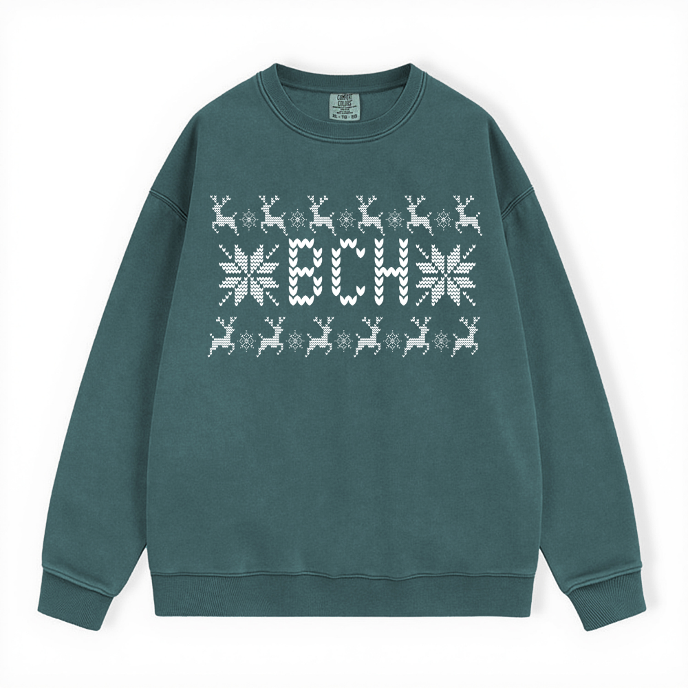 BCH UGLY SWEATER COMFORT COLORS CREWNECK