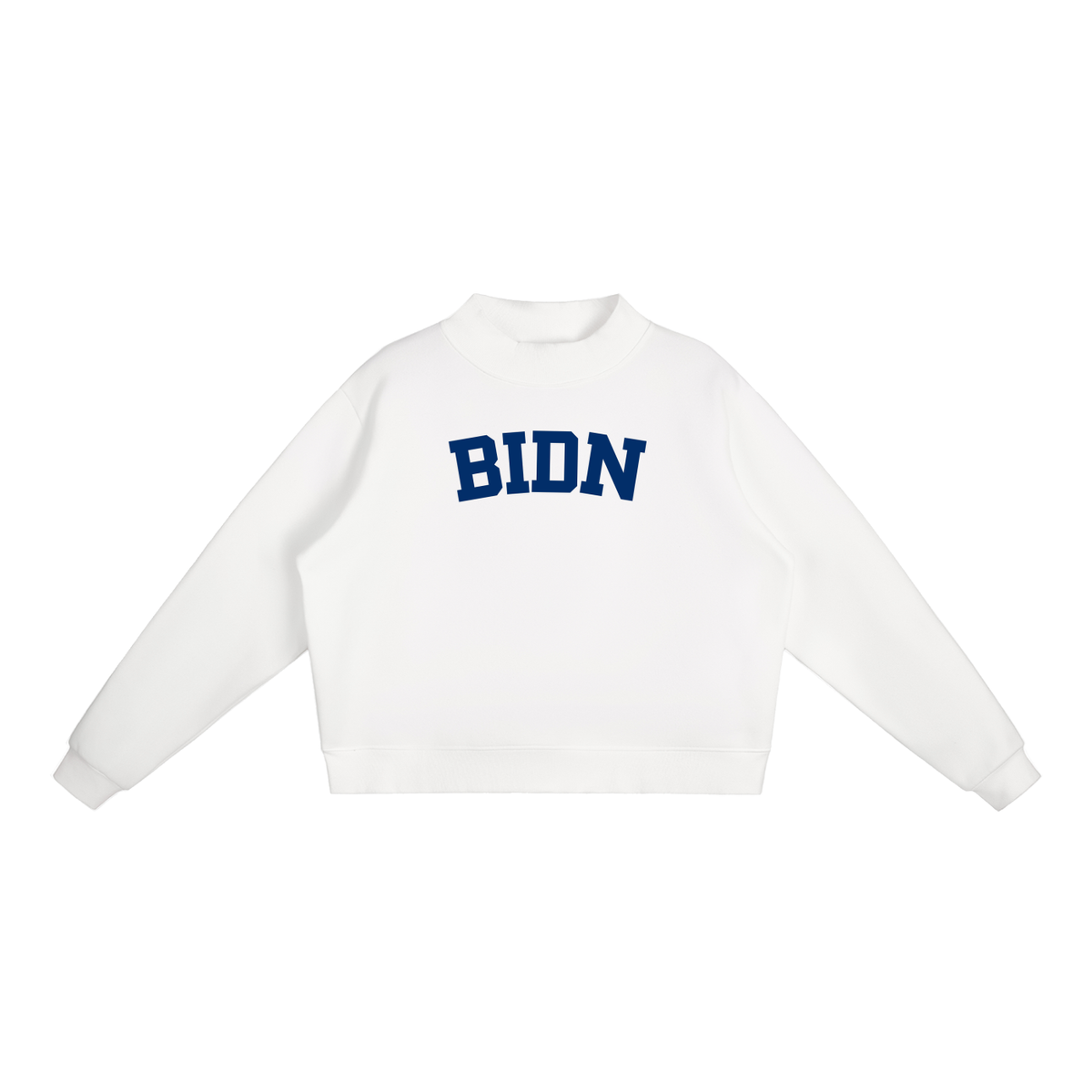 BIDN BLOCK LETTERS MOCK NECK